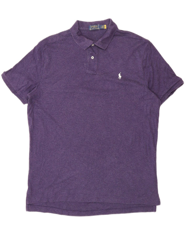 Męska koszulka polo Polo Ralph Lauren, duża, fioletowa, bawełniana