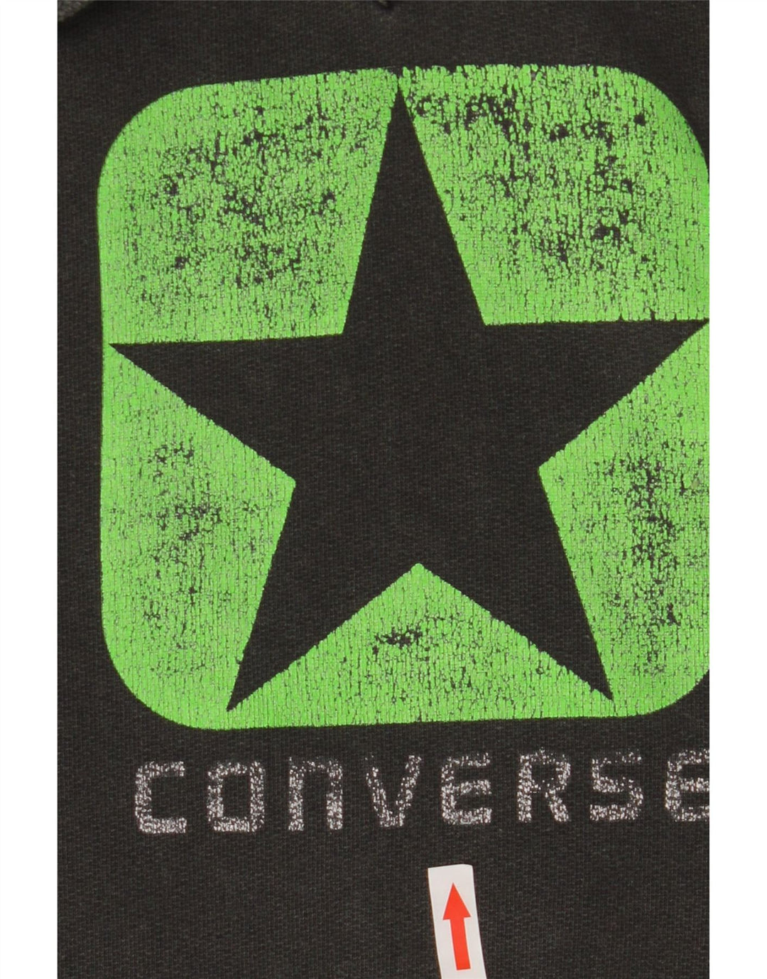 Męski sweter z kapturem Converse z grafiką, średnioszary, bawełniany