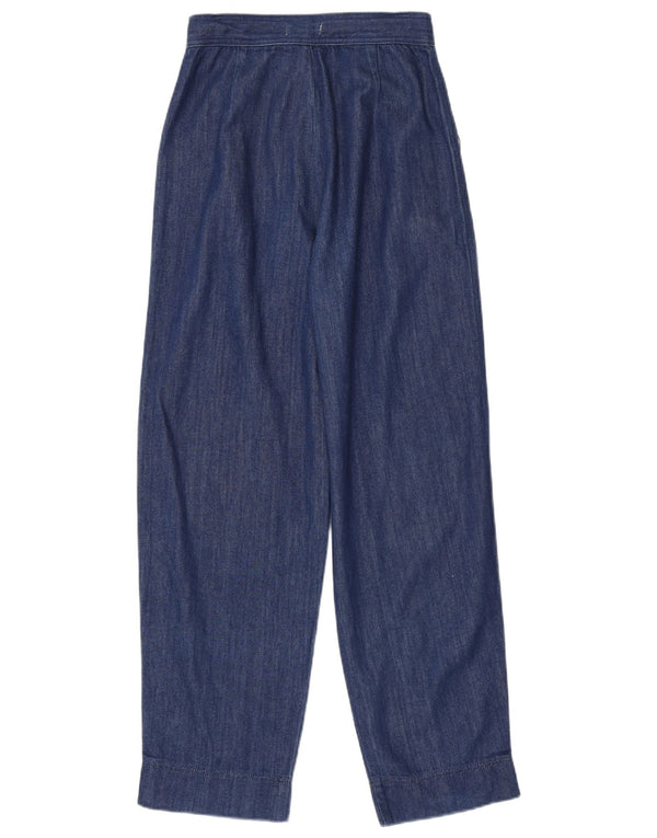 Damskie spodnie typu casual z wysokim stanem i luźnym krojem Topshop UK 8 Small W26 L31 Niebieskie