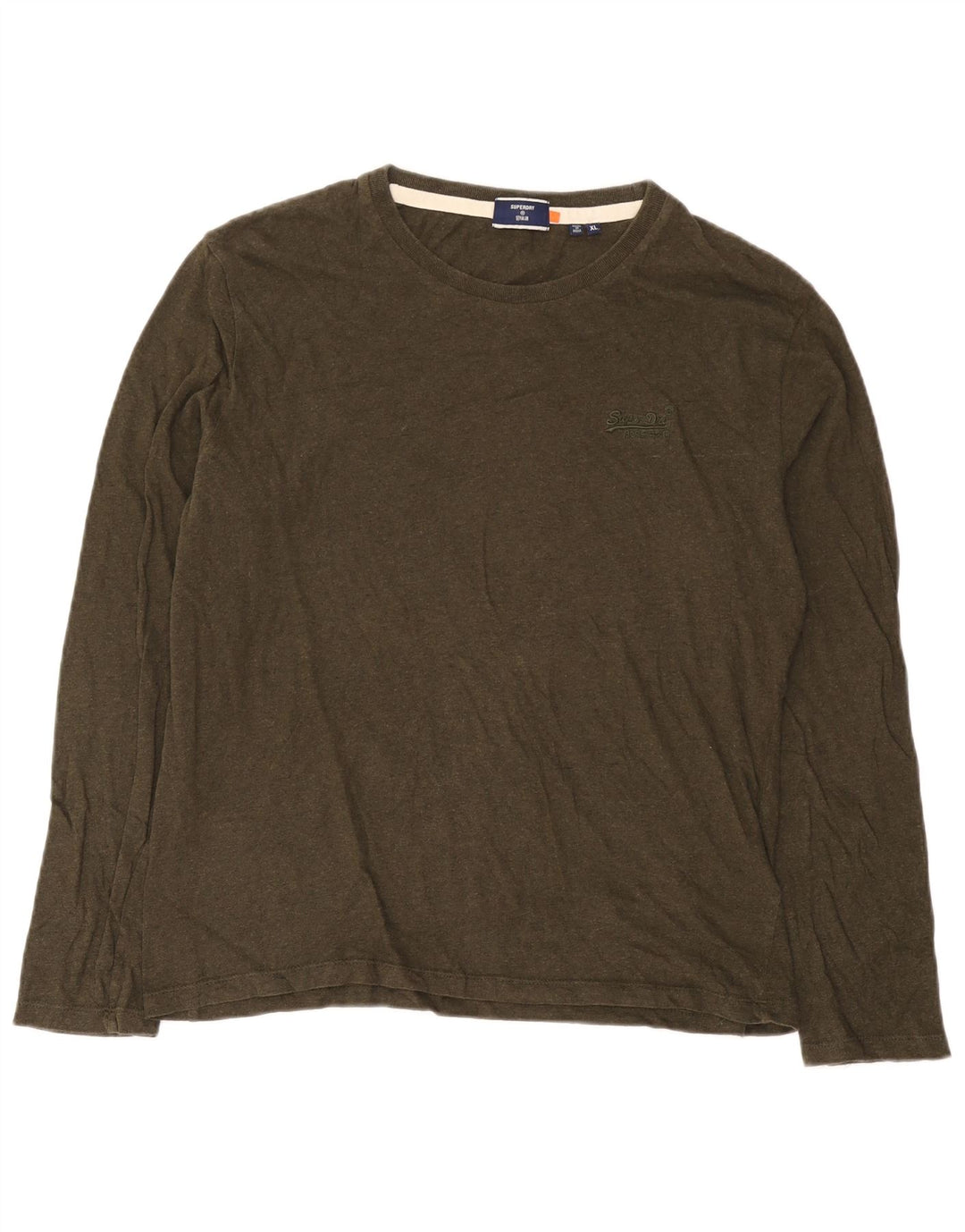 Męski top Superdry z długim rękawem, XL, khaki, bawełniany