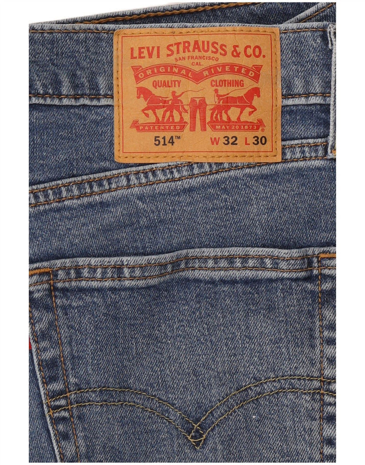Męskie jeansy Levi's 514 Straight W32 L30 Niebieskie bawełniane