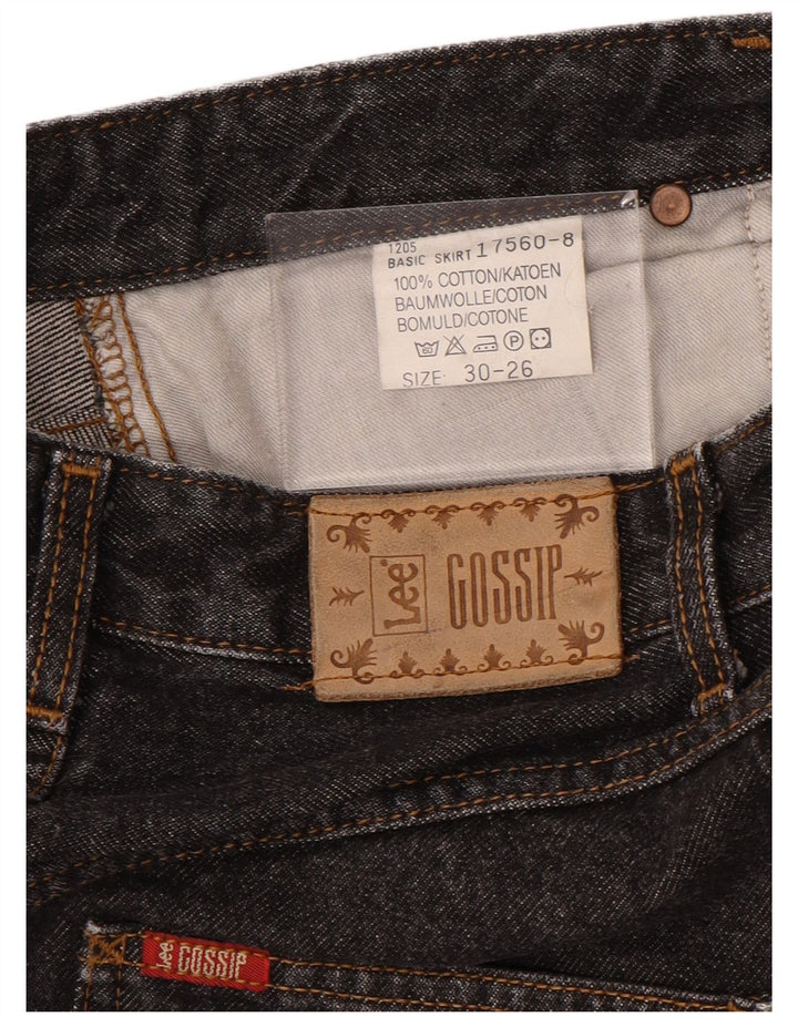 Damska spódnica dżinsowa LEE W26 L24 Czarna bawełna