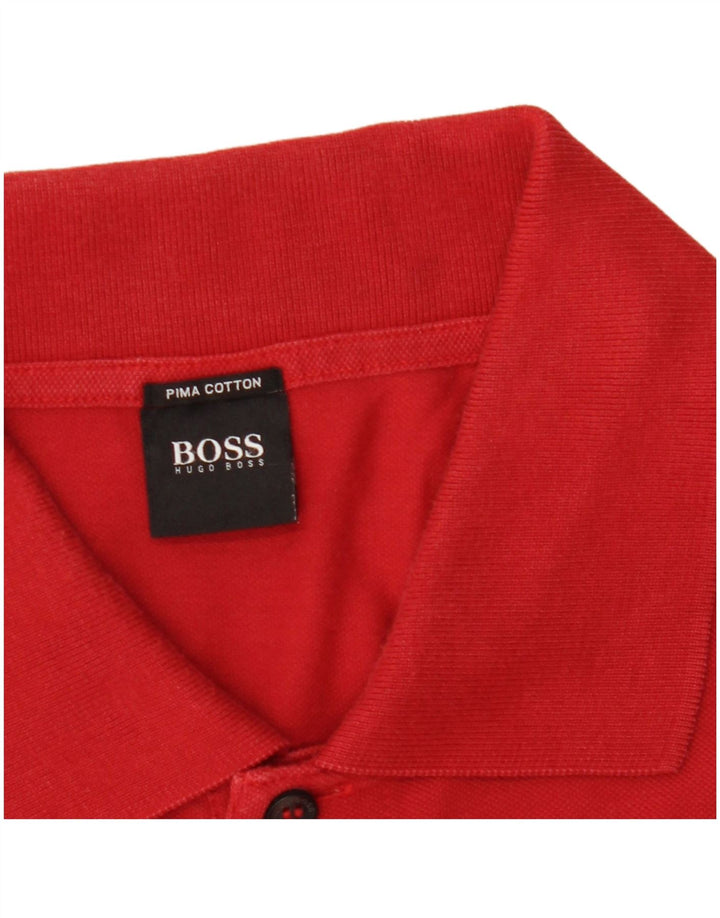 Męska koszulka polo Hugo Boss XL, czerwona, bawełniana
