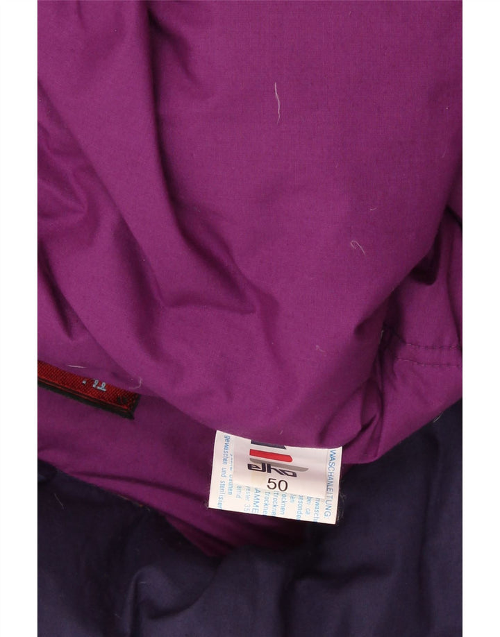 ELHO Mens Padded Jacket IT 50 Large Purple Polyester Vintage Elho and Second-Hand Elho from Messina Hembry 