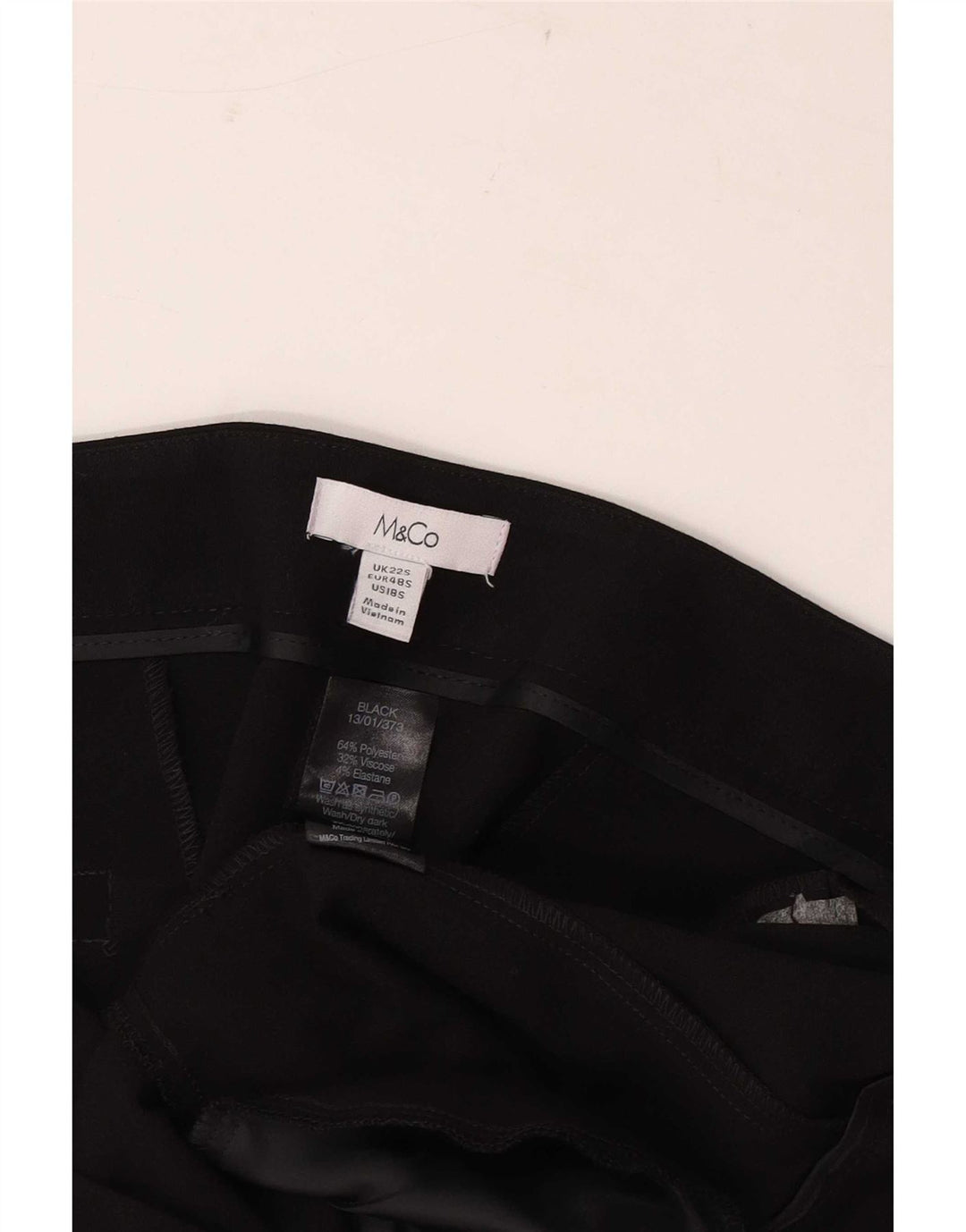 Max&Co. Damskie spodnie garniturowe Bootcut UK 22 3XL W42 L29 Czarny poliester