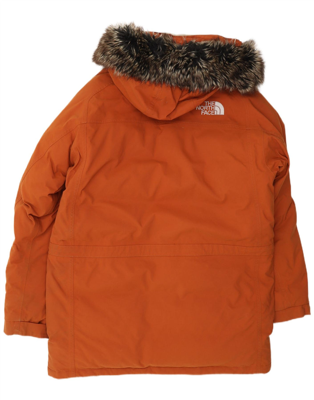 Męska kurtka parka z kapturem The North Face UK 38, średni pomarańczowy nylon