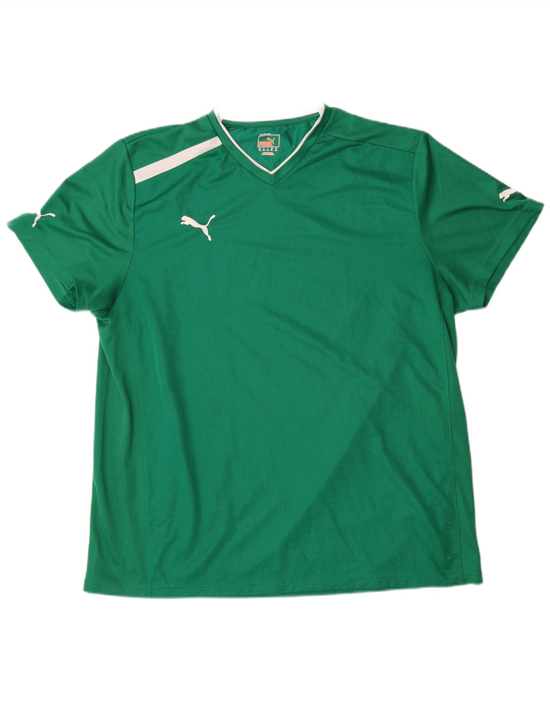 T-shirt męski Puma Top 2XL Zielony z blokami kolorów