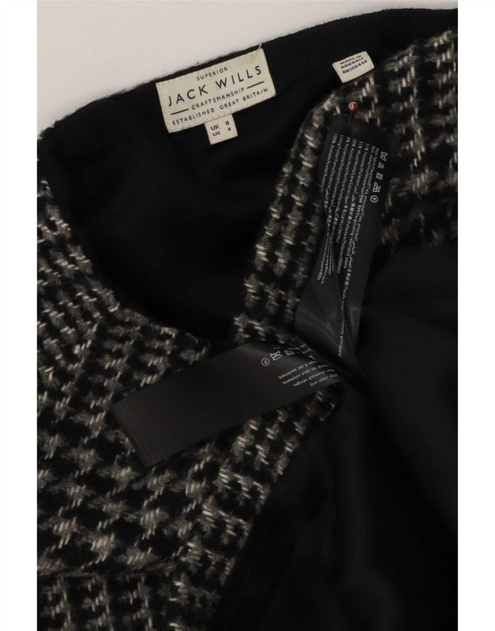 Damska spódniczka mini Jack Wills UK 8 Small W28 Szara pepitka, poliester