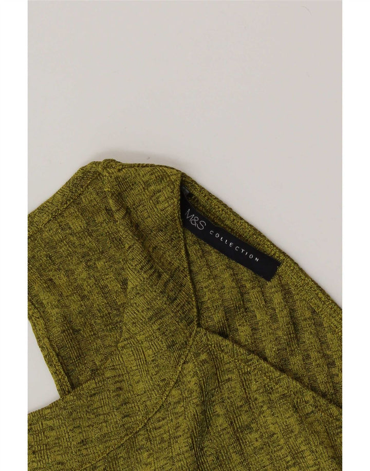 Marks & Spencer Damski top wiązany na szyi, UK 16, duży, khaki