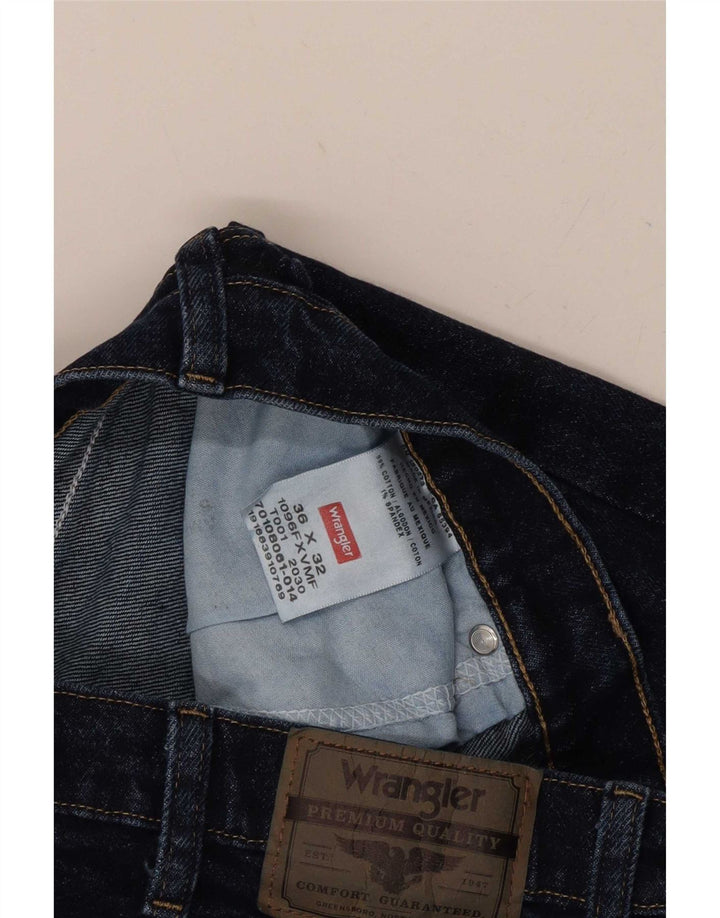 Wrangler Męskie Proste Dżinsy W36 L32 Granatowe Bawełniane