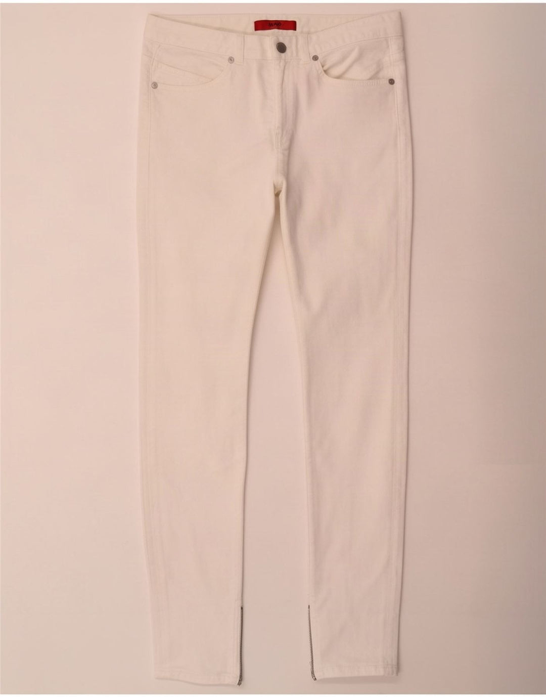 Damskie jeansy slim Hugo Boss W28 L32 Biała bawełna
