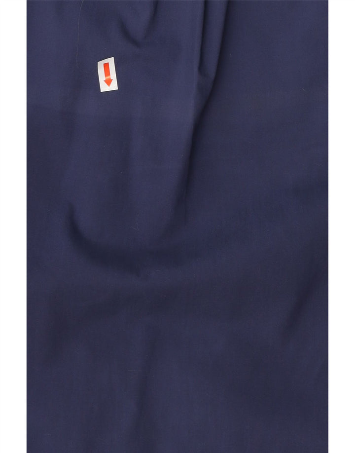 TOMMY HILFIGER Mens Short Sleeve Shirt Large Navy Blue Cotton