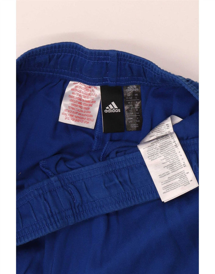 Adidas Chłopięce Spodnie Dresowe 13-14 Lat Niebieskie Bawełniane
