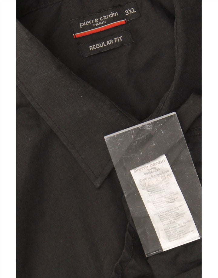 PIERRE CARDIN Mens Regular Fit Short Sleeve Shirt 3XL Black Polyester Vintage Pierre Cardin and Second-Hand Pierre Cardin from Messina Hembry 
