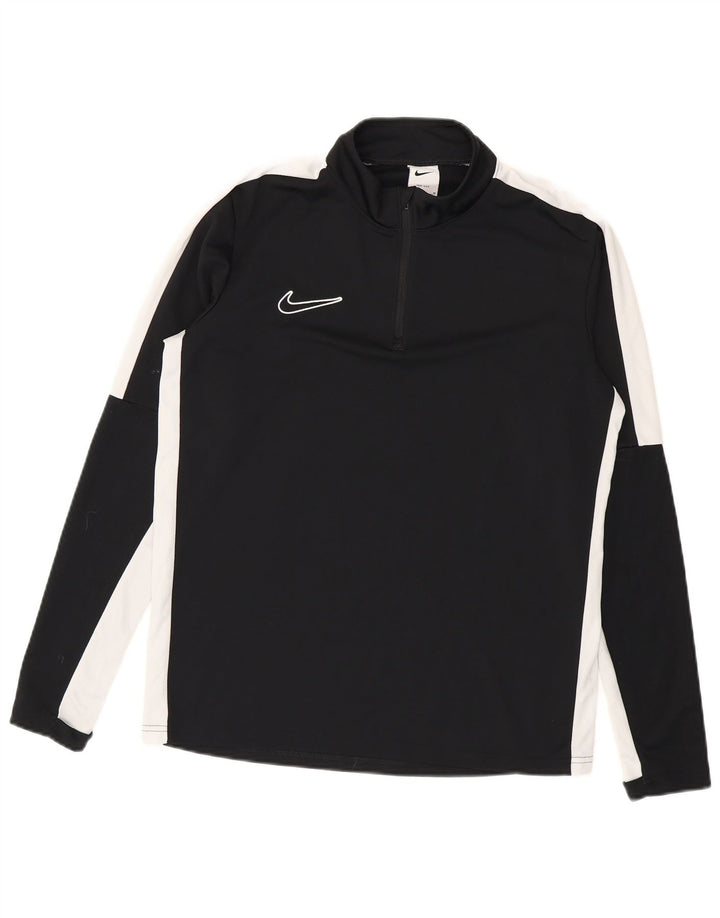 Męski dres Nike Dri Fit z zamkiem błyskawicznym na szyi i średnim czarnym kolorem
