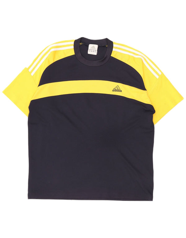 Koszulka męska Adidas Top UK 44/46 XL Granatowa, z blokami kolorów