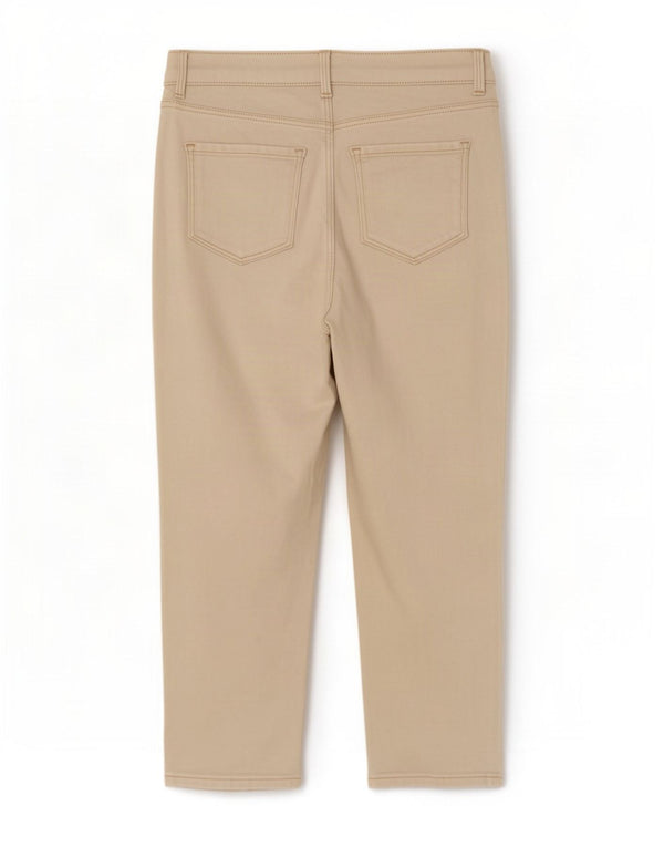 Marks & Spencer Damskie jeansy Cropped UK 12 Medium W28 L21 Złamana biała bawełna