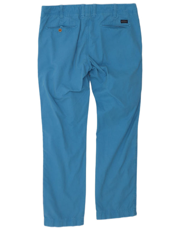 Męskie spodnie chino GANT Soho z niskim stanem W36 L32, niebieska bawełna