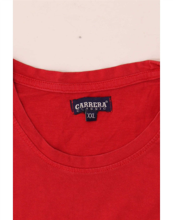 Męska koszulka z grafiką Carrera Top 2XL, czerwona bawełna