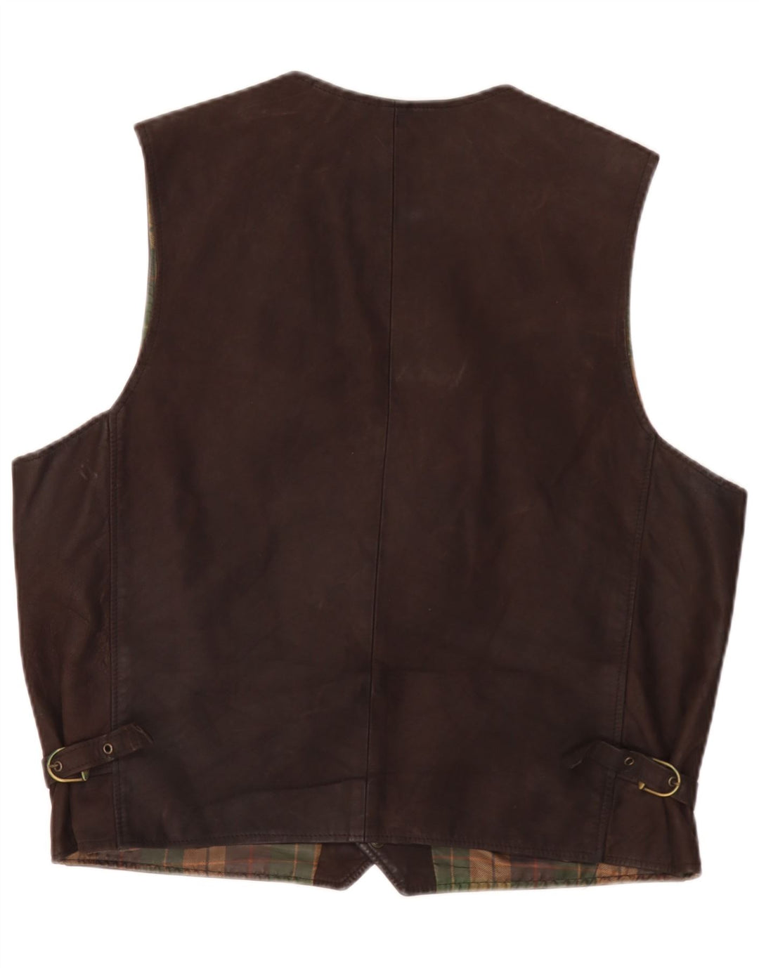 Vintage męska kamizelka skórzana IT 56 2XL brązowa