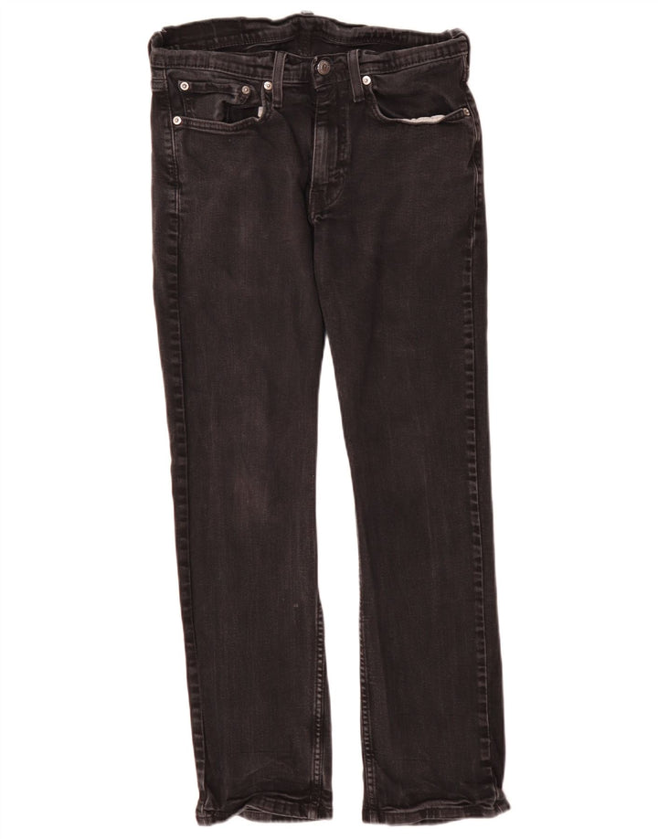 Męskie dżinsy Levi's 514 Straight W31 L30 Czarna bawełna
