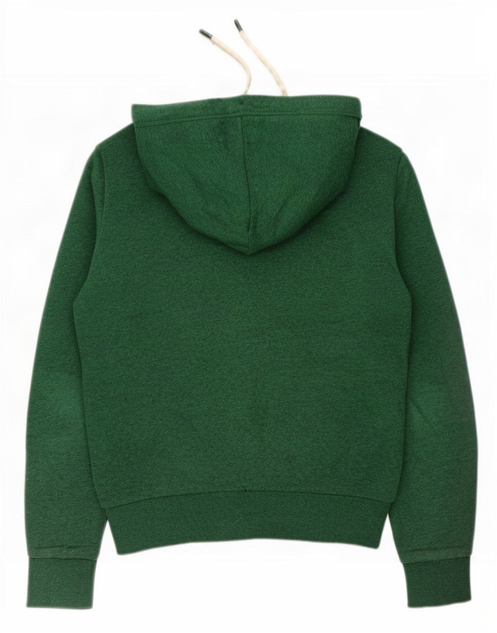 Męski sweter z kapturem i zamkiem Superdry, średniozielony, bawełniany