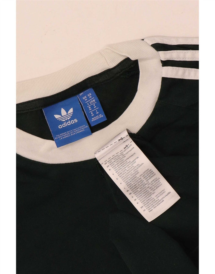 Męska koszulka z grafiką Adidas, średnia, zielona bawełna