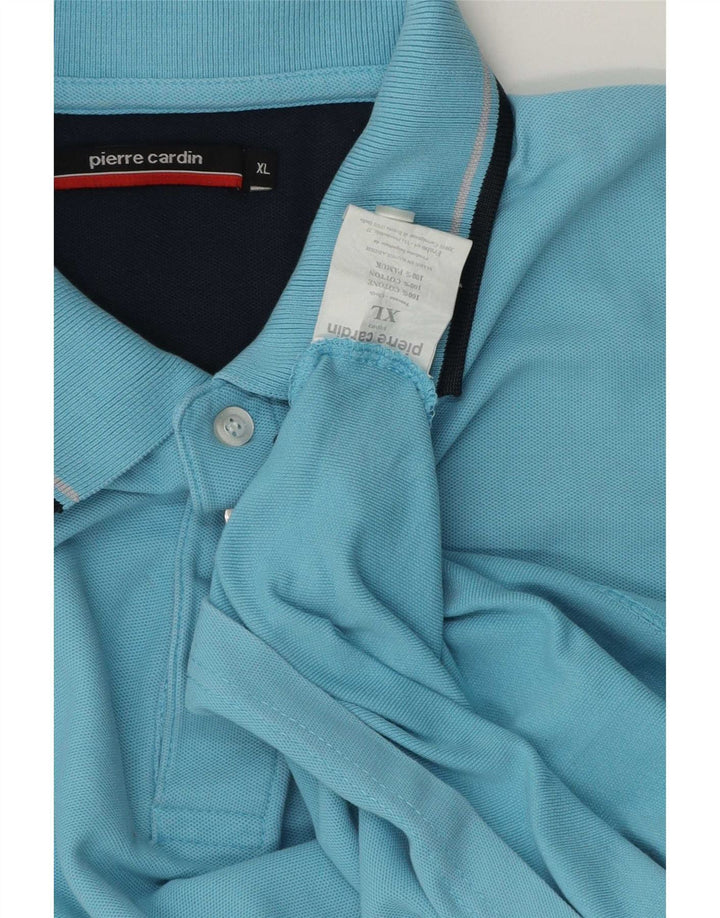 Męska koszulka polo Pierre Cardin XL, niebieska, bawełniana