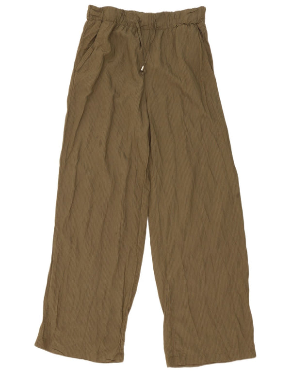 Damskie spodnie chino z wysokim stanem Zara, średnie W30 L32 Khaki w prążki