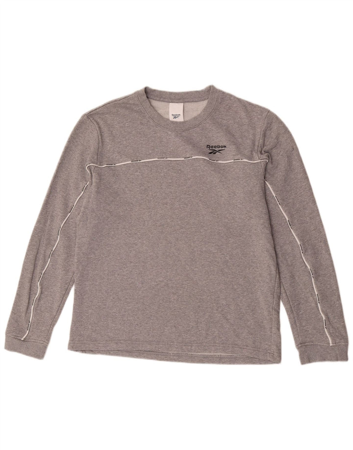 Męska bluza Reebok Sweter Średnioszary, bawełniany