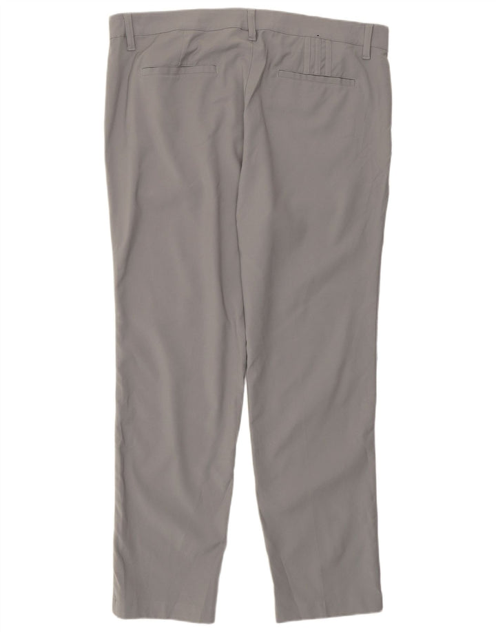 Męskie spodnie Chino Adidas W36 L30 Szary poliester