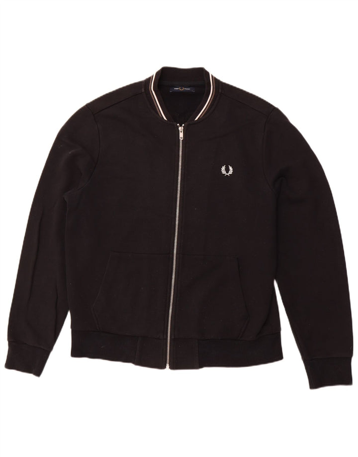 FRED PERRY Męska bluza dresowa, duża, czarna, bawełniana