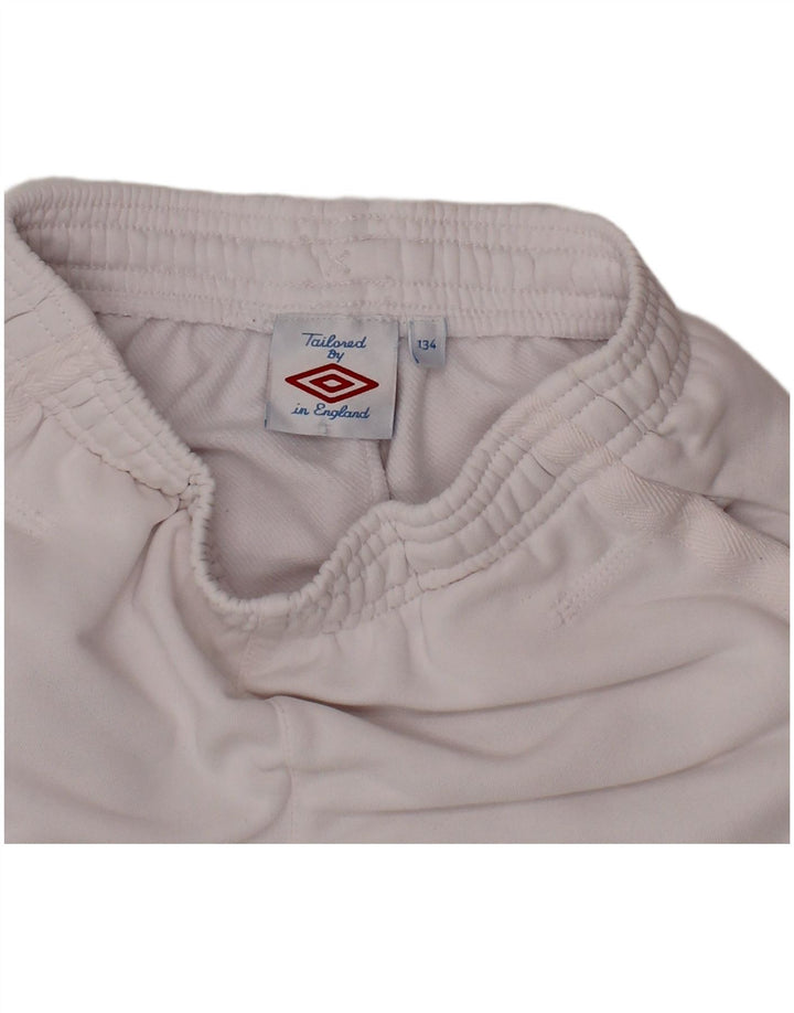 Chłopięce spodenki sportowe UMBRO z grafiką 8-9 lat, białe