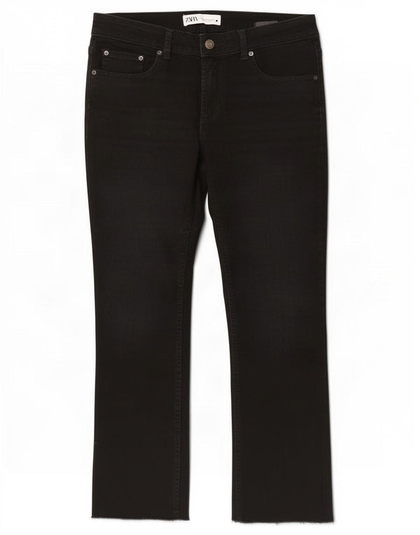Damskie proste dżinsy Zara EU 40 Medium W30 L26 Czarna bawełna