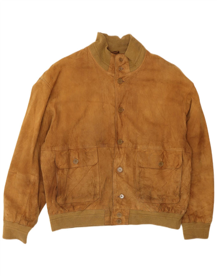 Conbipel Męska Zamszowa Kurtka Rozmiar 58 2XL Beżowa Skóra