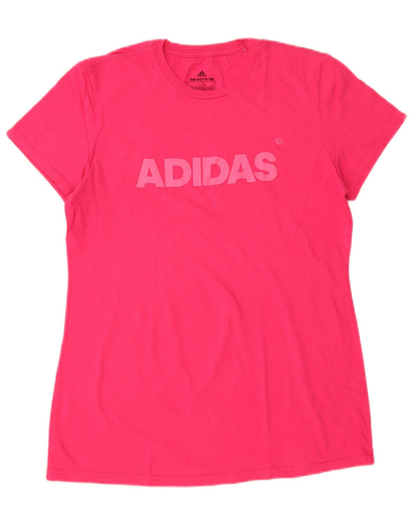 Damska koszulka graficzna Adidas Top UK 16, duża, różowa