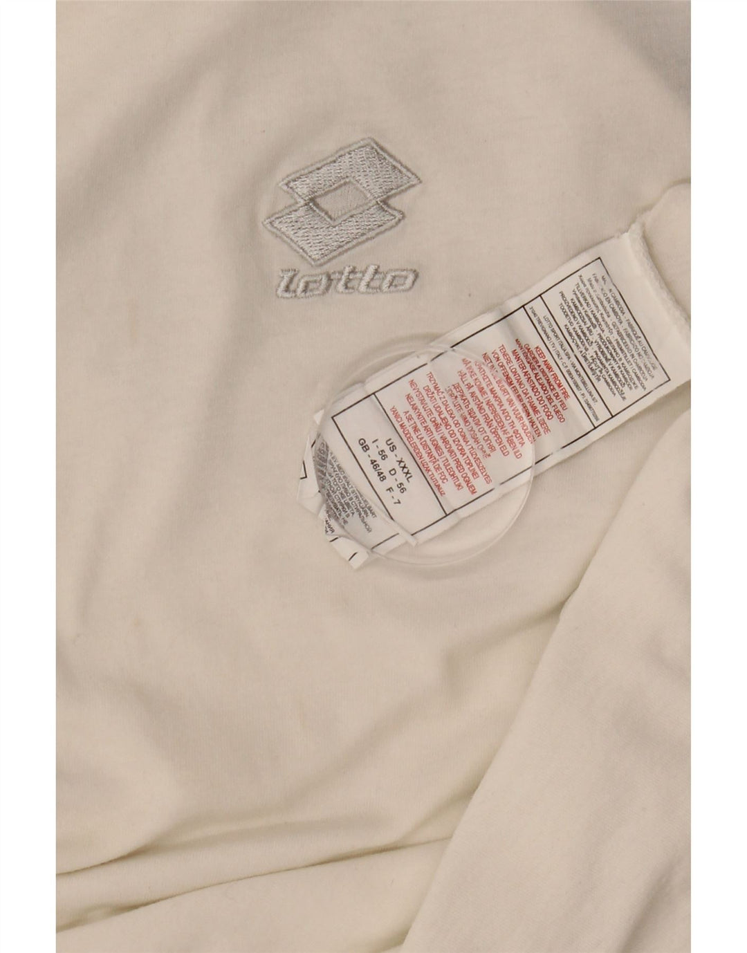 T-shirt męski LOTTO Top UK 46/46 3XL Biała bawełna z blokami kolorów