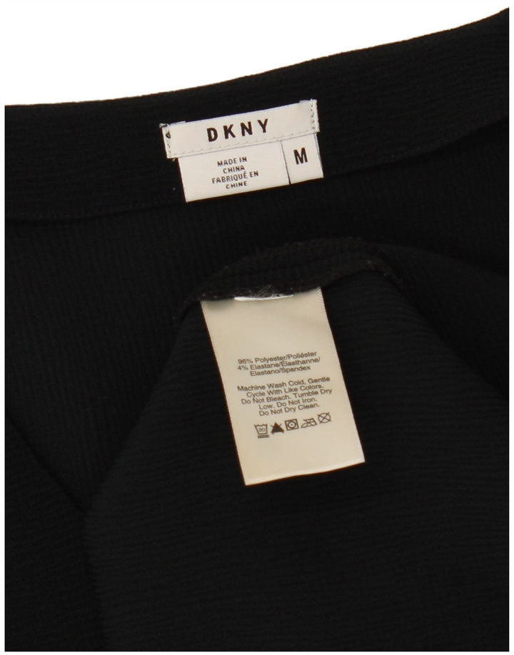 Damski top Dkny z długim rękawem, UK 14, średni czarny poliester