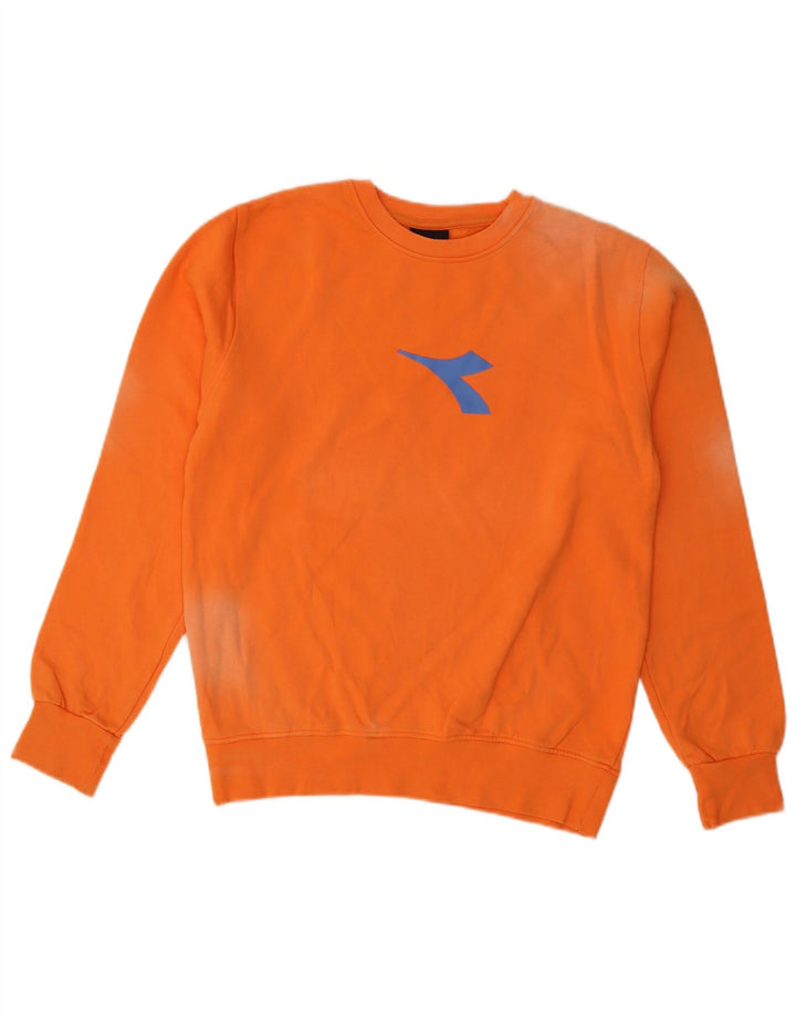 Bluza chłopięca Diadora z grafiką, 12-13 lat, pomarańczowa