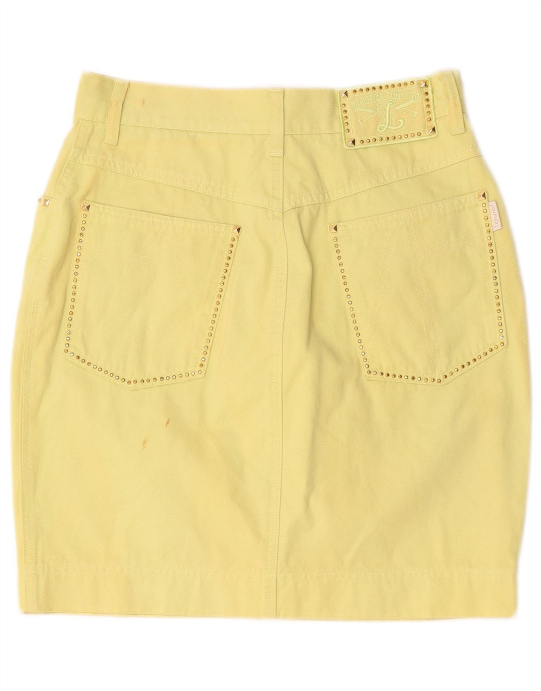 Damska spódniczka mini Laurel EU 38 Medium W28 Żółta bawełna