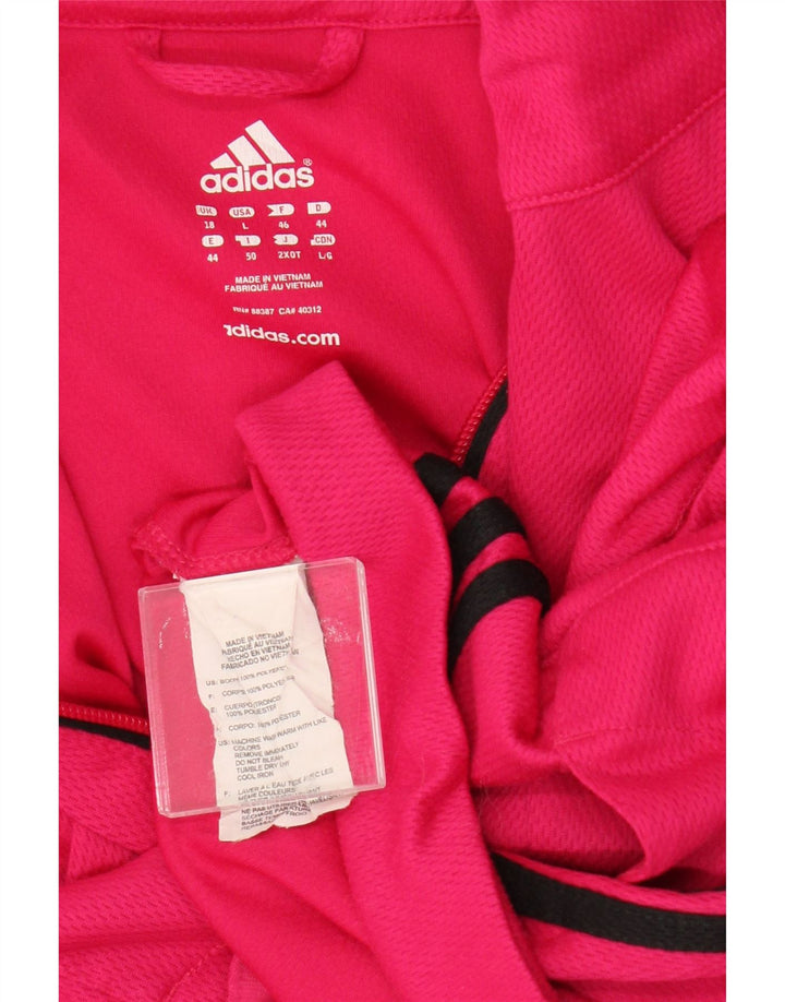 Damska bluza dresowa Adidas UK 18 XL Różowy poliester