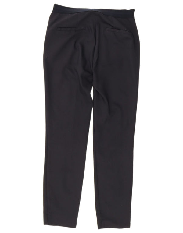 Zara Womens Skinny Chino Trousers Small W26 L27 Navy Blue Cotton
