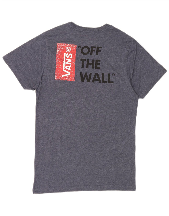 Męski T-shirt z grafiką VANS o dopasowanym kroju, mały, granatowy, bawełniany