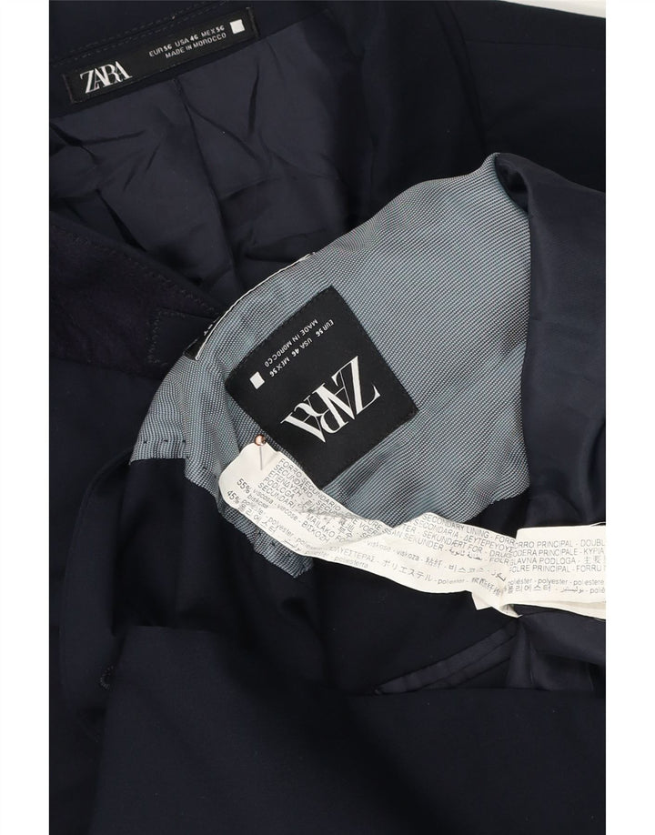 Zara Męska marynarka zapinana na 2 guziki EU 56 XL Granatowa wiskoza