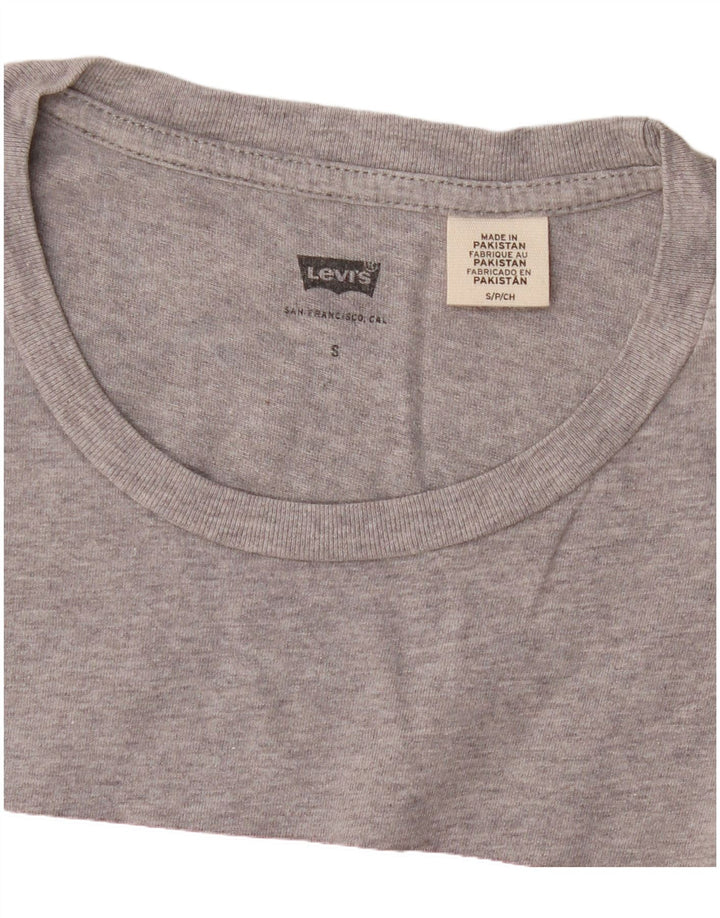 Męski T-shirt z grafiką Levi's, mały, szary, nakrapiany