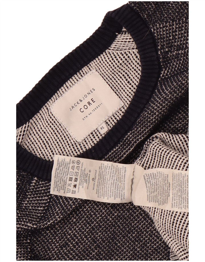 Męski sweter Jack & Jones z okrągłym dekoltem XL, szara bawełna