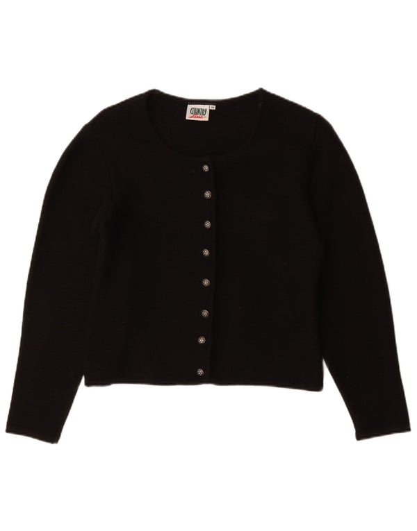 Country Line Womens Cardigan Sweater EU 36 Small Black Polyacrylic