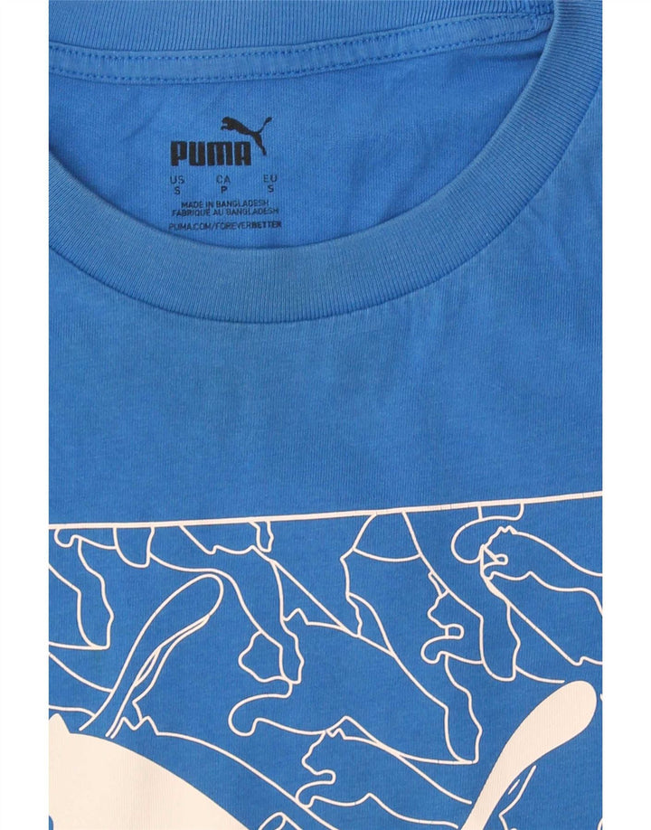 Męski T-shirt z grafiką Puma, mały, niebieski