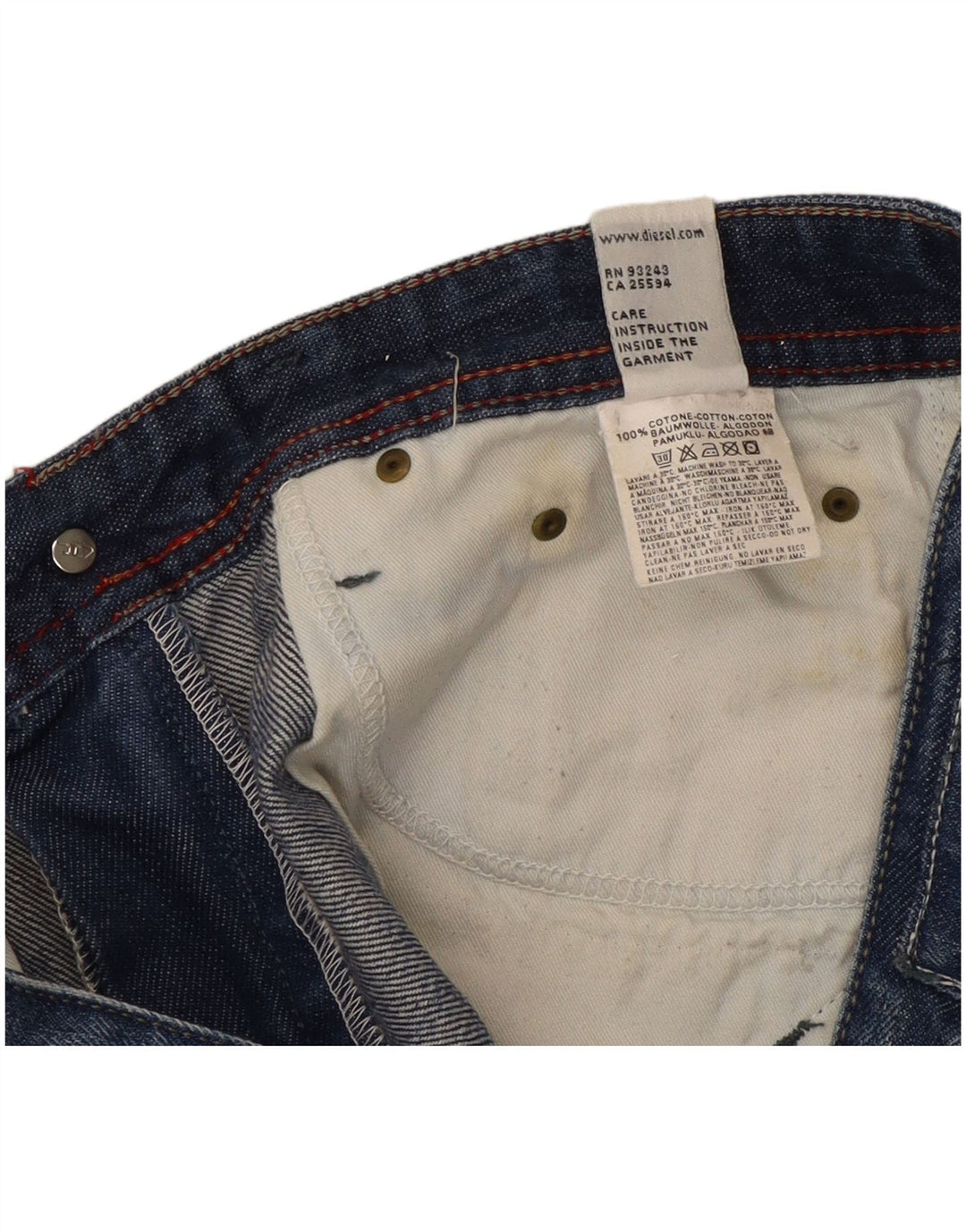 Damskie jeansy Diesel w trudnej sytuacji Bootcut W27 L34 Niebieskie bawełniane