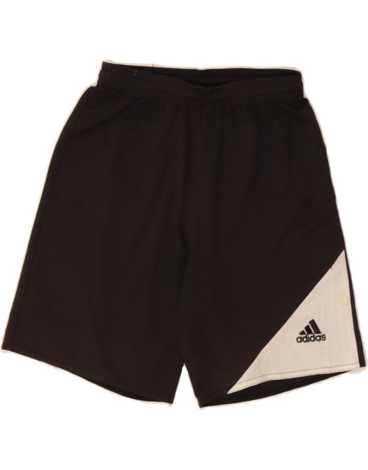 ADIDAS Boys Sport Shorts 11-12 Years Large  Black Colourblock Polyester Vintage Adidas and Second-Hand Adidas from Messina Hembry 